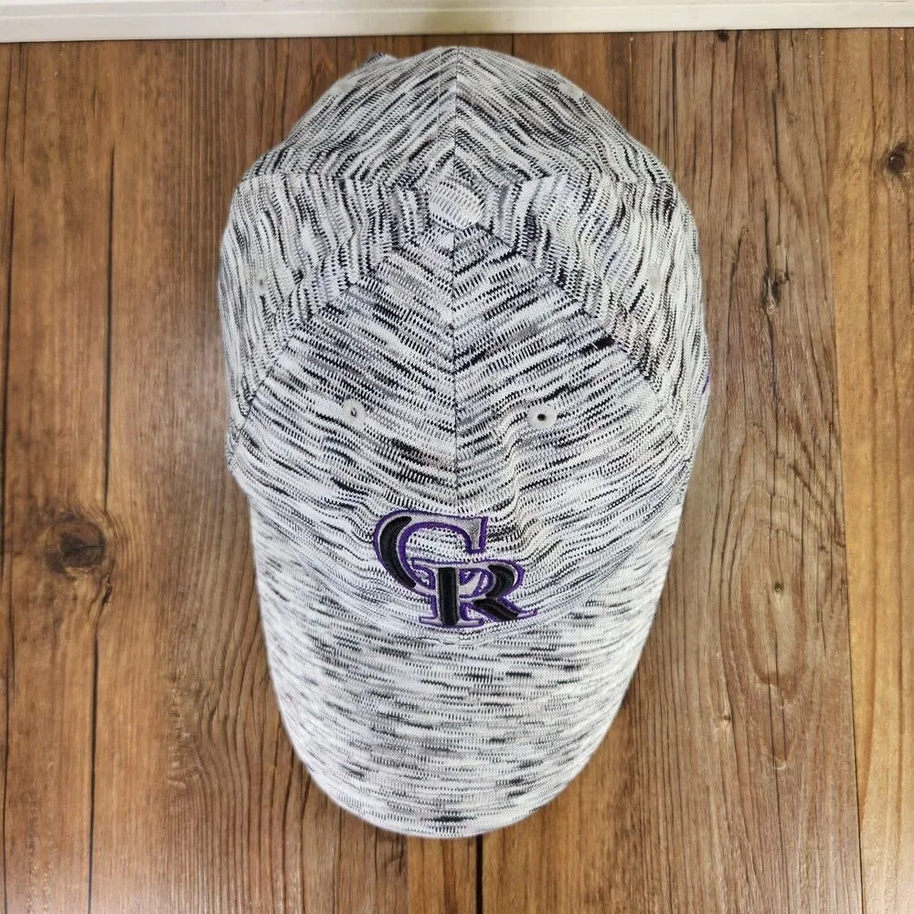 Colorado Rockies New Era 9twenty Space Dye Hat Cap Gray Purple MLB Baseball